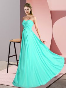 Sleeveless Ruching Lace Up Prom Dress