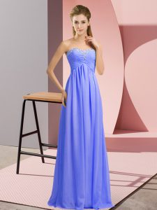Fitting Empire Celebrity Dress Lavender Sweetheart Chiffon Sleeveless Floor Length Lace Up
