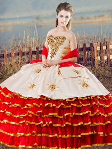 Beautiful Sweetheart Sleeveless Organza 15 Quinceanera Dress Beading and Ruffled Layers Lace Up