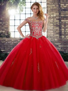 Top Selling Sleeveless Beading Lace Up Quince Ball Gowns