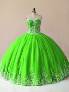 Sleeveless Tulle Lace Up Vestidos de Quinceanera for Sweet 16 and Quinceanera