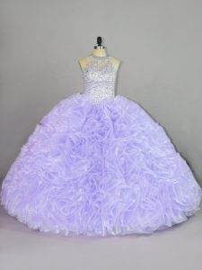 Fantastic Lavender Sleeveless Beading and Ruffles Quinceanera Gowns