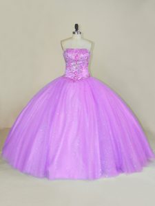 Modern Sleeveless Sequins Lace Up Ball Gown Prom Dress