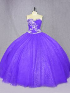 Hot Selling Tulle Sleeveless Floor Length Quinceanera Gown and Beading