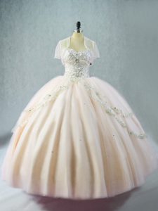 Captivating Sleeveless Beading Lace Up Quinceanera Gowns