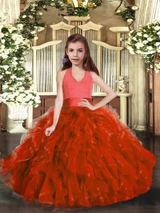 Best Organza Sleeveless Floor Length Little Girls Pageant Dress Wholesale and Ruffles