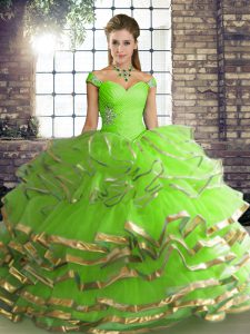 New Arrival Floor Length Ball Gowns Sleeveless Quinceanera Gowns Lace Up