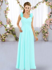 Sleeveless Hand Made Flower Lace Up Bridesmaid Dresses
