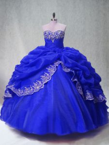 Sleeveless Beading and Appliques and Pick Ups Lace Up Quinceanera Gowns