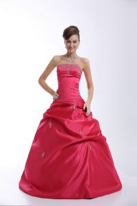 Hot Pink Sweetheart Lace Up Appliques Quinceanera Dresses Sleeveless