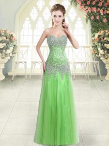 Beauteous Floor Length Column/Sheath Sleeveless Prom Party Dress Zipper