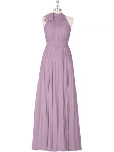 Custom Design Floor Length A-line Sleeveless Purple Prom Gown Zipper