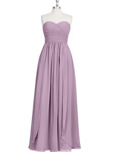 Popular Floor Length Purple Prom Gown Sweetheart Sleeveless Zipper