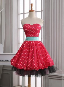 Red Prom Gown Party and For with Lace and Pleated Sweetheart Sleeveless Zipper