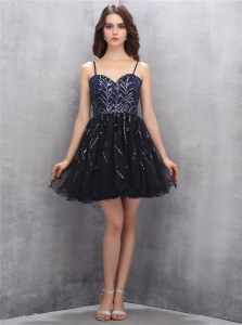 Tulle Sleeveless Mini Length Club Wear and Sequins