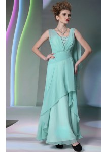 Sleeveless Sequins and Ruching Side Zipper Prom Dresses