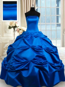 Captivating Taffeta Sleeveless Floor Length Ball Gown Prom Dress and Pick Ups