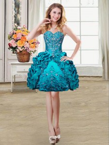 Beauteous Sleeveless Lace Up Mini Length Beading and Embroidery and Pick Ups Prom Dress