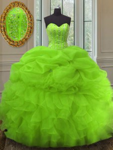 Spectacular Pick Ups Floor Length 15 Quinceanera Dress Sweetheart Sleeveless Lace Up