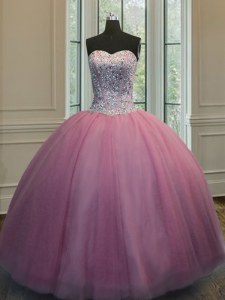 Hot Selling Floor Length Ball Gowns Sleeveless Baby Pink Vestidos de Quinceanera Lace Up