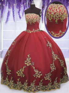 Sweet Floor Length Ball Gowns Sleeveless Coral Red Ball Gown Prom Dress Zipper