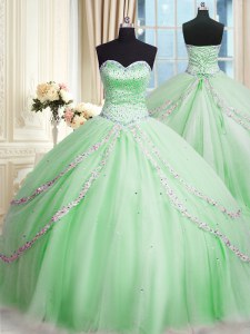 Amazing With Train Ball Gowns Sleeveless Quinceanera Dresses Court Train Lace Up