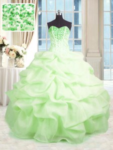 Inexpensive Floor Length Lace Up Sweet 16 Quinceanera Dress for Military Ball and Sweet 16 and Quinceanera with Beading and Ruffles