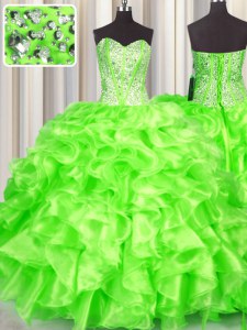 Hot Sale Floor Length Ball Gowns Sleeveless 15 Quinceanera Dress Lace Up