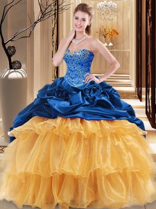 Flirting Floor Length Ball Gowns Sleeveless Multi-color Vestidos de Quinceanera Lace Up