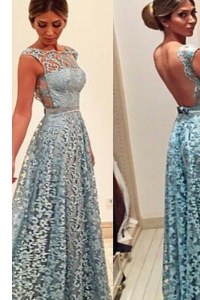 Suitable Sleeveless Lace Backless Homecoming Dress