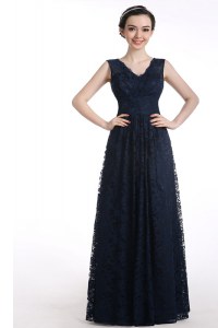 Exquisite Chiffon Sleeveless Floor Length and Lace