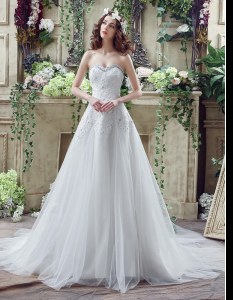 Exceptional White Wedding Dress Tulle and Lace Court Train Sleeveless Beading and Lace and Appliques