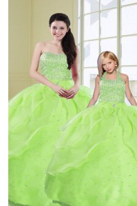 Popular Sequins Floor Length Ball Gowns Sleeveless Sweet 16 Quinceanera Dress Lace Up
