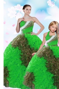Clearance Multi-color Sweetheart Neckline Sequins and Pick Ups Quinceanera Gowns Sleeveless Lace Up