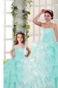 New Style Sleeveless Lace Up Floor Length Beading and Ruffled Layers and Ruching Sweet 16 Dresses