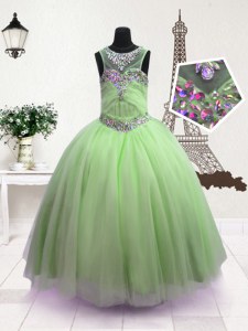 Affordable Green Juniors Party Dress Party and Wedding Party and For with Beading Scoop Sleeveless Zipper