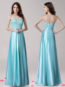 Sleeveless Beading and Appliques and Bowknot Zipper Formal Dresses