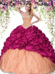 High End Multi-color Sweetheart Lace Up Beading and Pick Ups 15 Quinceanera Dress Sleeveless