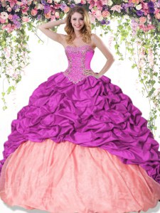 Popular Pick Ups Sweetheart Sleeveless Lace Up Sweet 16 Dress Multi-color Taffeta