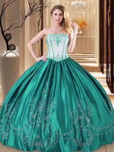 Great Sleeveless Embroidery Lace Up Sweet 16 Dress